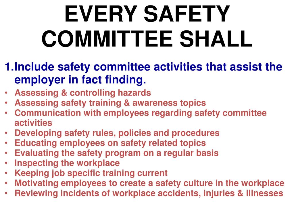 PPT Safety Committees PowerPoint Presentation, free download ID6814890