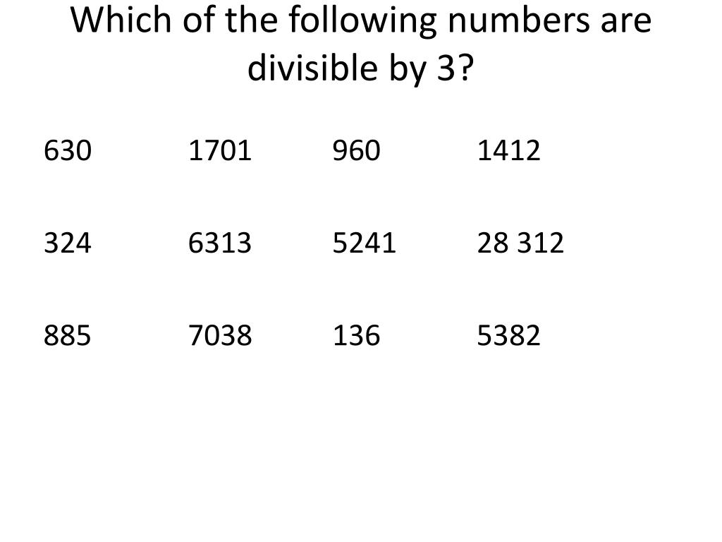 PPT Divisibility Rules PowerPoint Presentation, free download ID