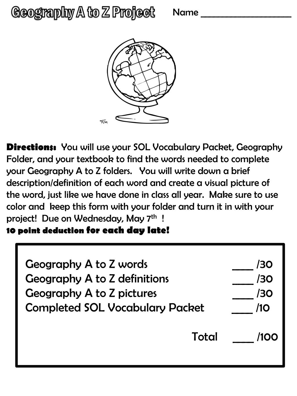 PPT Geography A to Z Project PowerPoint Presentation, free download