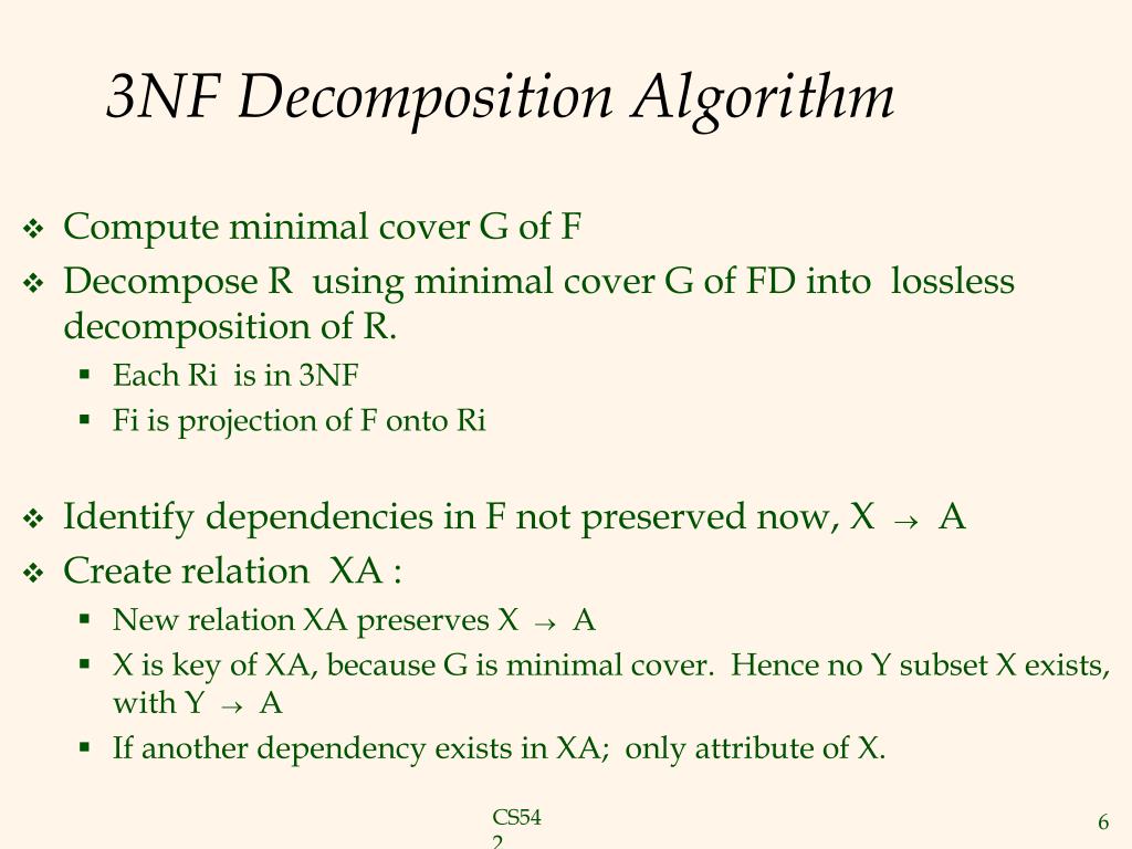 PPT Algorithm into 3NF PowerPoint Presentation, free