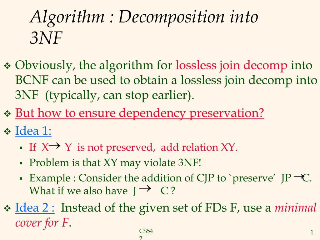 PPT Algorithm into 3NF PowerPoint Presentation, free