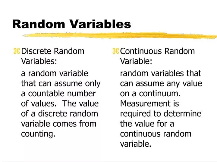 PPT Random Variables PowerPoint Presentation, free download ID6818048