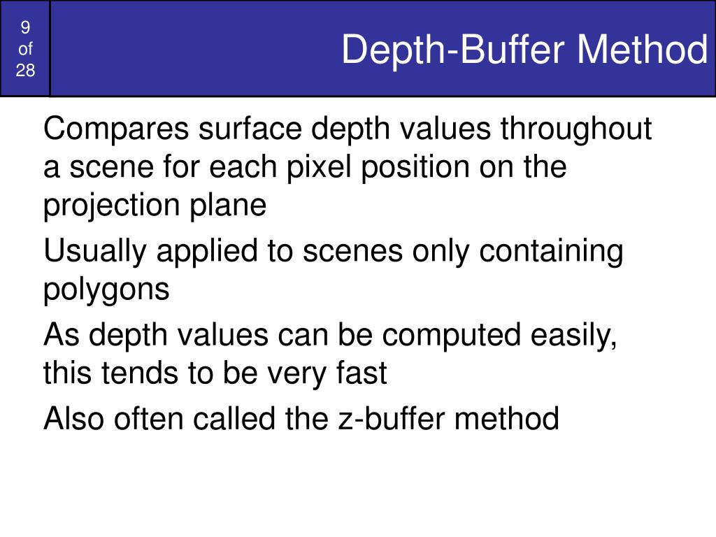 PPT Computer Graphics 14 Surface Detection Methods PowerPoint