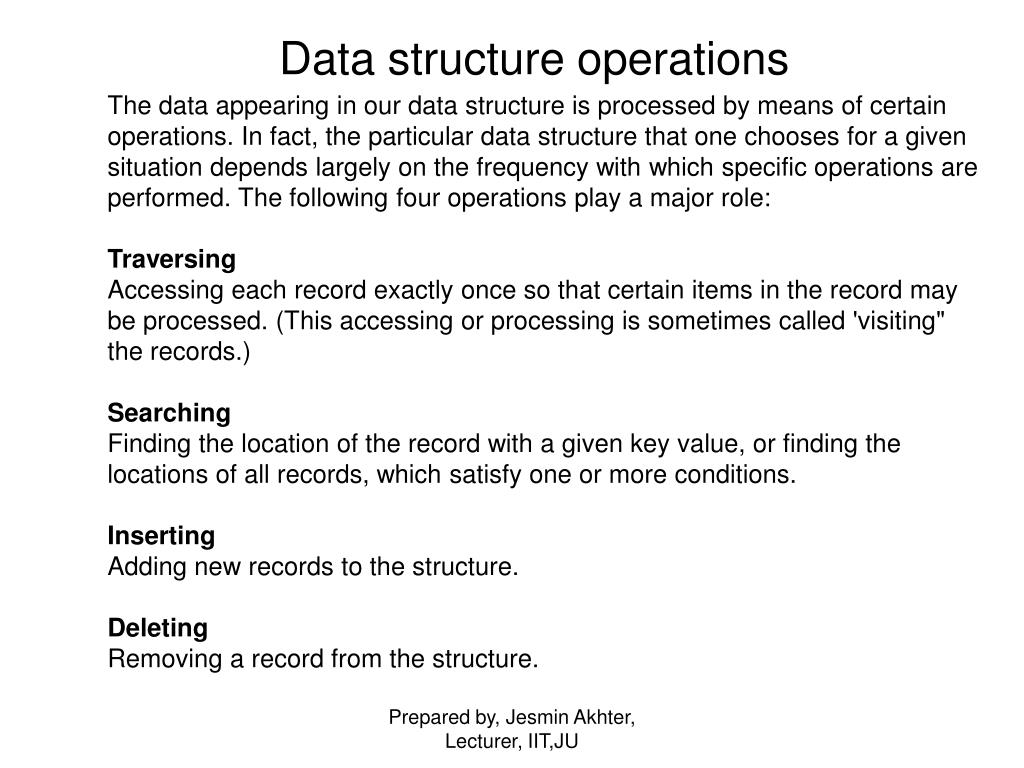 PPT Lecture 1 on Data Structures PowerPoint Presentation, free