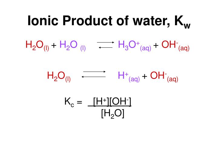 PPT The Ionic Product of Water PowerPoint Presentation ID6822852