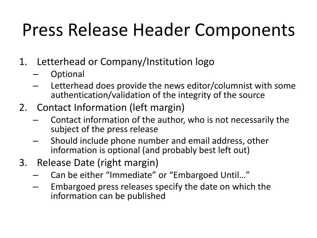 PPT News Releases PowerPoint Presentation, free download ID6824409