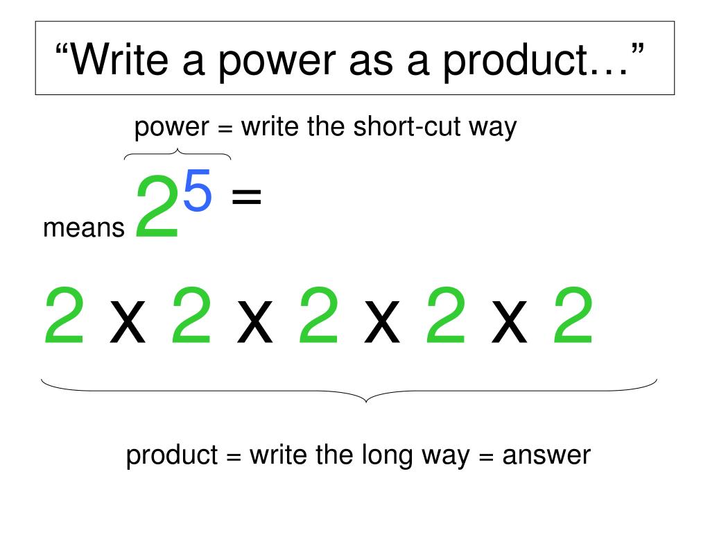PPT Powers and Exponents PowerPoint Presentation, free download ID