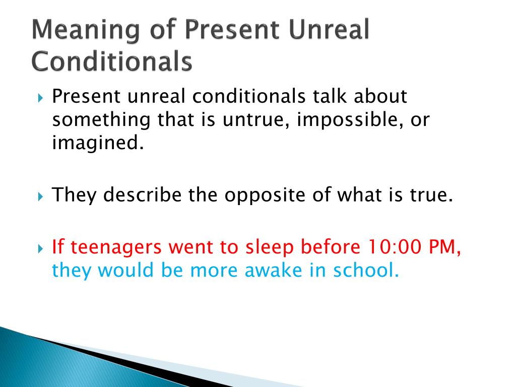 PPT Present Unreal Conditionals PowerPoint Presentation, free