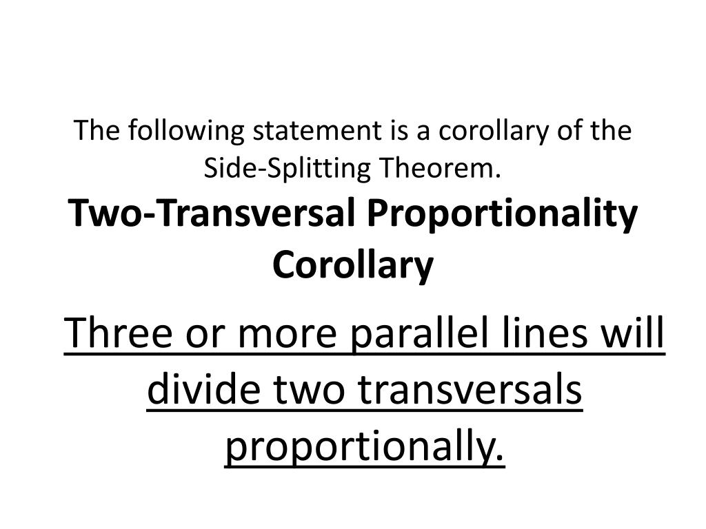 PPT Honors Geometry Section 8.4 The SideSplitting Theorem PowerPoint Presentation ID6833229