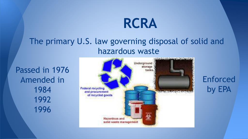 PPT RCRA PowerPoint Presentation, free download ID6835083