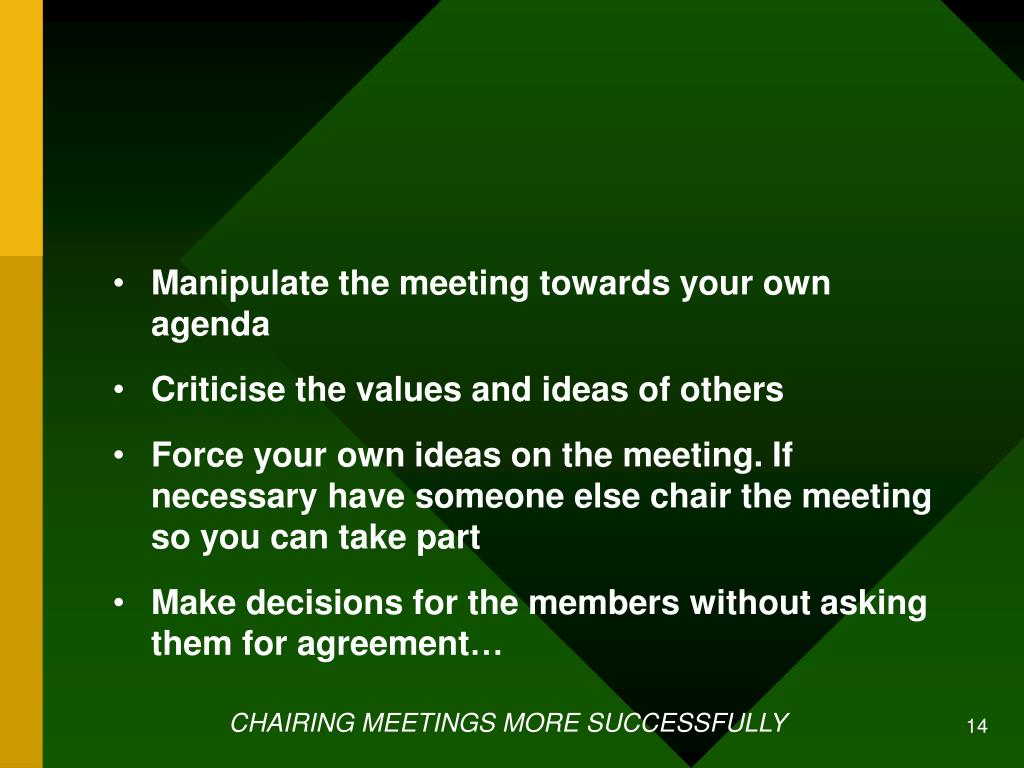 PPT Chairing Meetings More Successfully PowerPoint Presentation, free