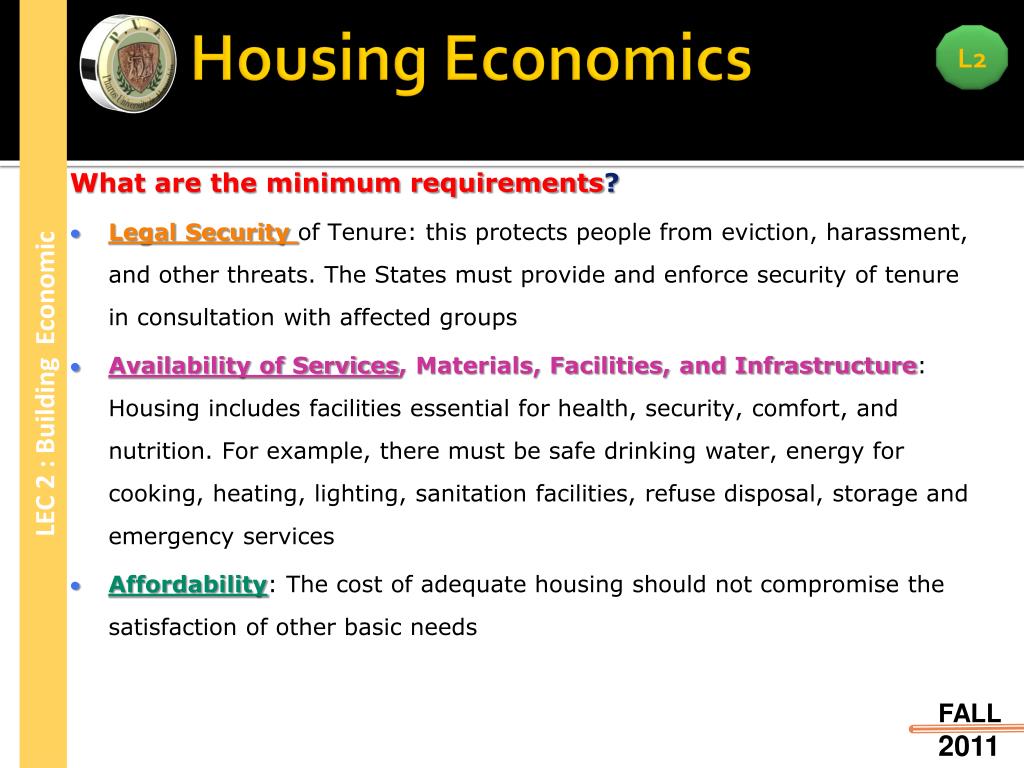 PPT Housing Economics PowerPoint Presentation, free download ID6841264