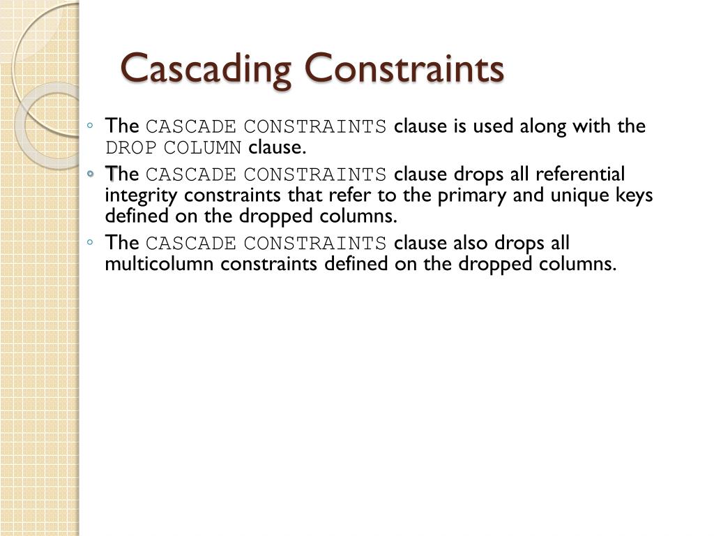 PPT Managing Schema Objects PowerPoint Presentation, free download