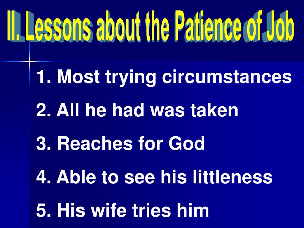 PPT The Patience of Job PowerPoint Presentation, free download ID