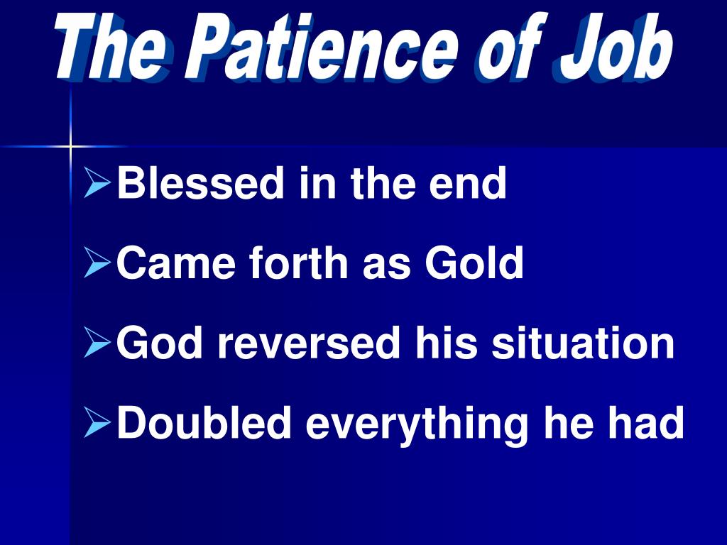 PPT The Patience of Job PowerPoint Presentation, free download ID