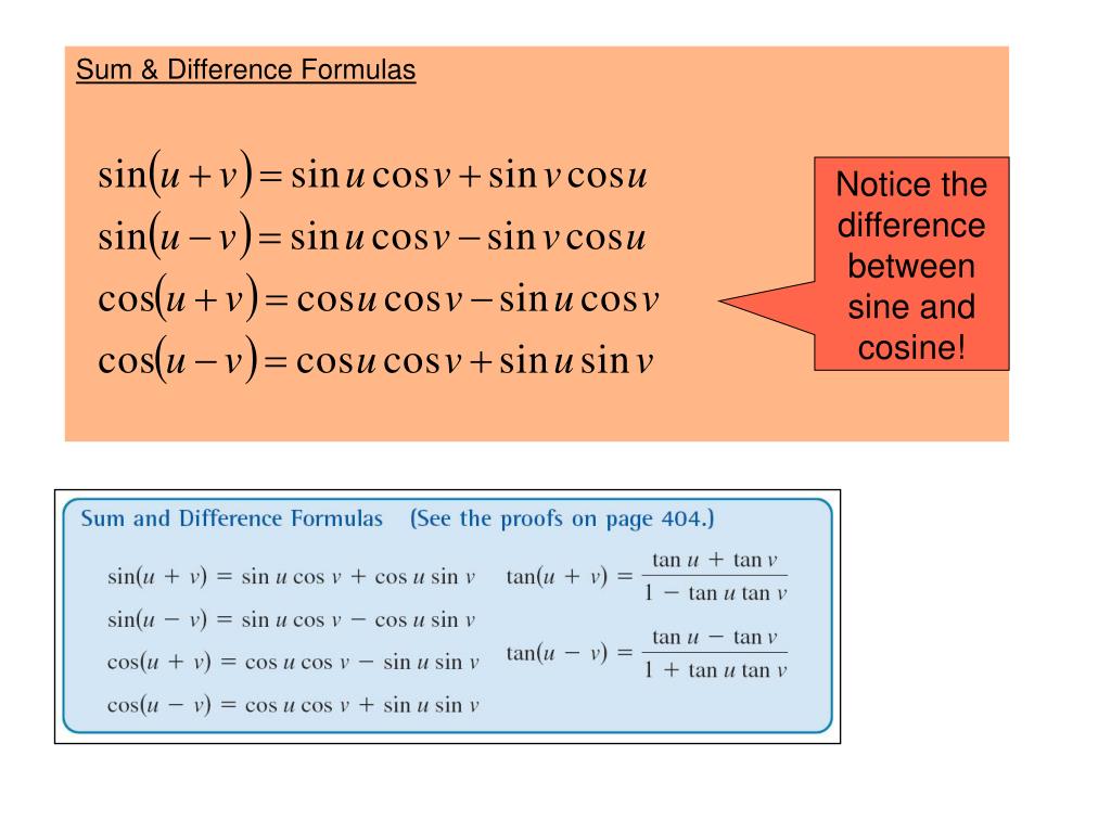 PPT Lesson 5.4 Sum and Difference Formulas Warmup Can you find sin