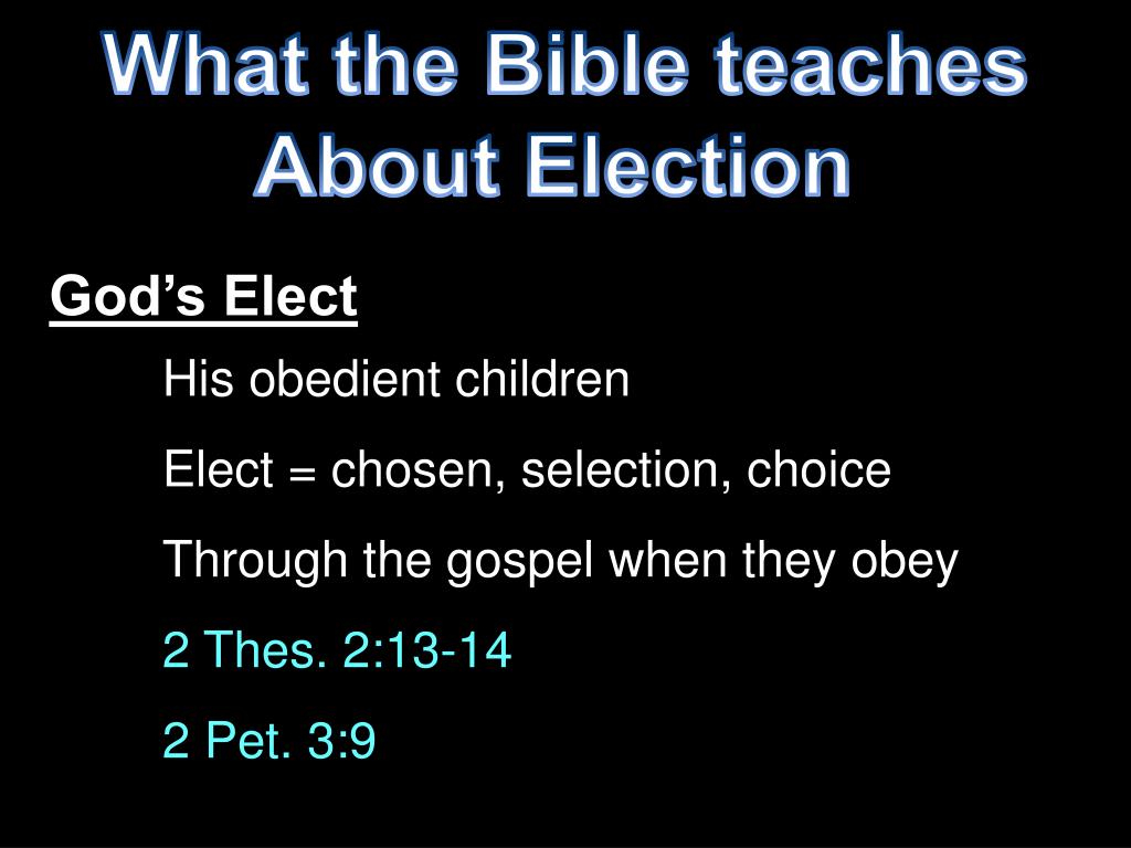 What Is The Meaning Of Elect In The Bible at Doyle Vallery blog