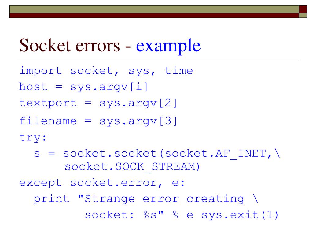 PPT Sockets PowerPoint Presentation, free download ID6845802