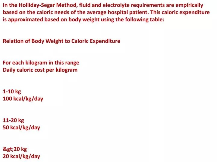 27+ holliday segar calculation MadisonAbdalla
