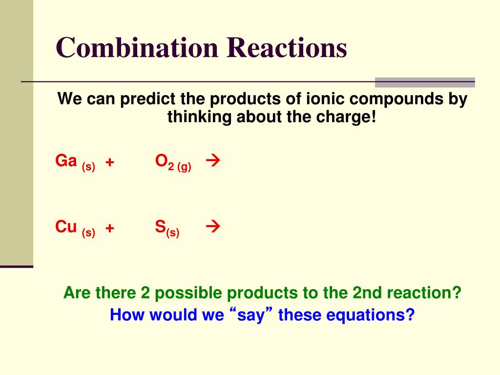 PPT BALANCING EQUATIONS & CHEMICAL REACTIONS PowerPoint Presentation