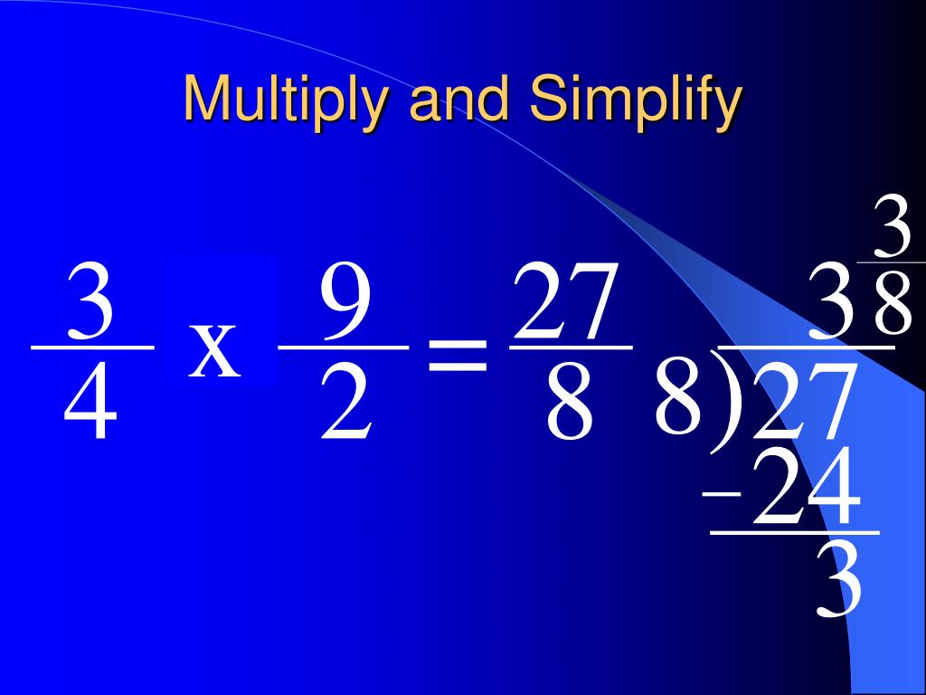 PPT Multiplication of Fractions PowerPoint Presentation, free