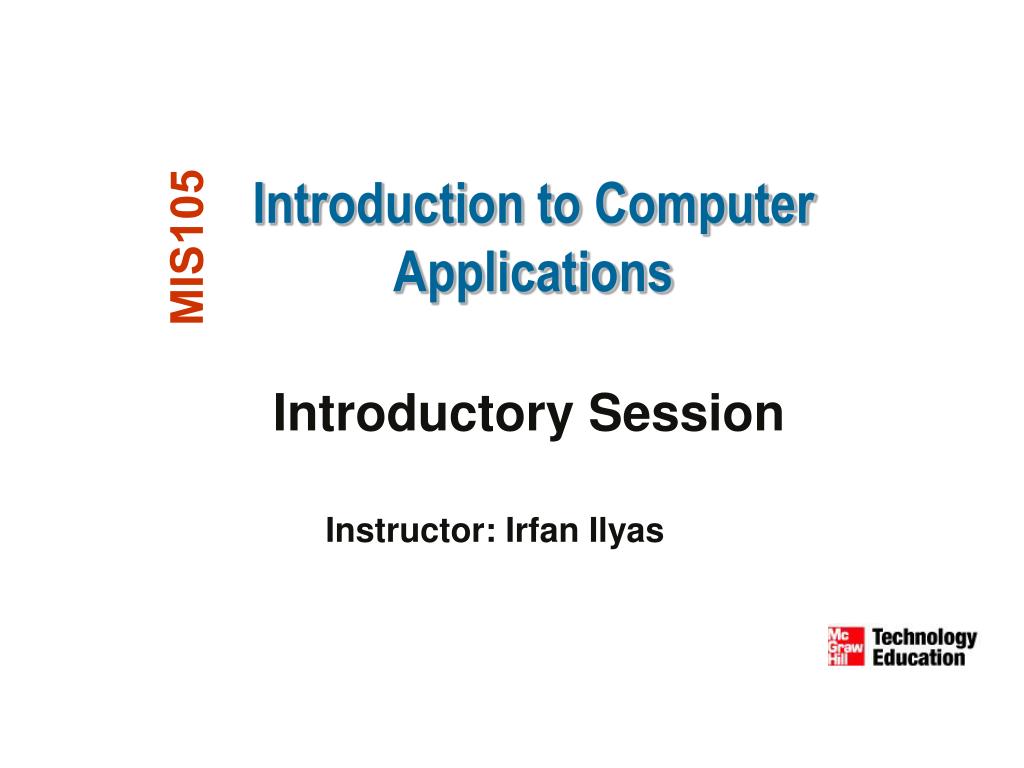PPT Introduction to Computer Applications PowerPoint Presentation