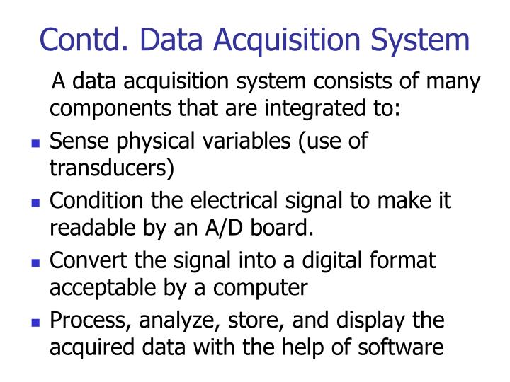 PPT Data Acquisition Systems PowerPoint Presentation ID6862637