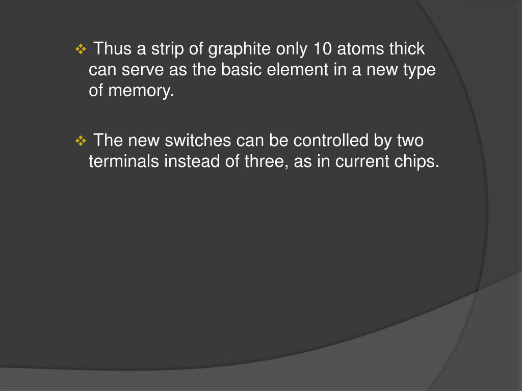 PPT GRAPHENE TRANSISTORS AND MEMORY PowerPoint Presentation, free