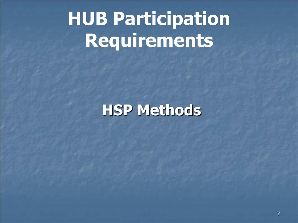 PPT Historically Underutilized Business ( HUB) Subcontracting Plan