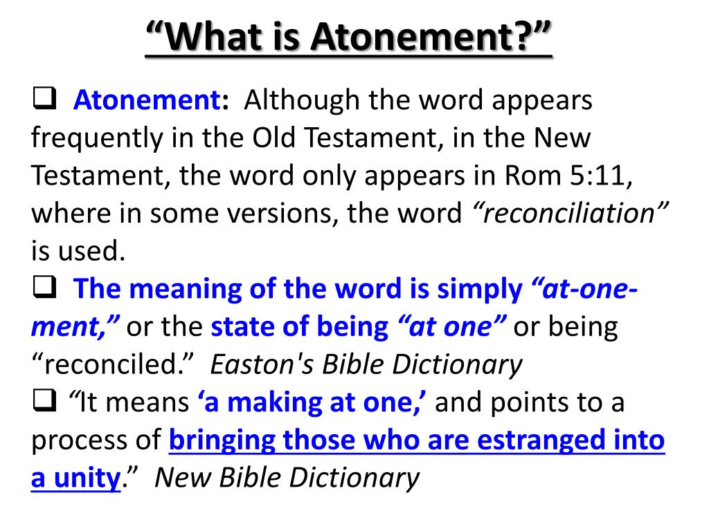 PPT The Biblical Concept of Atonement PowerPoint Presentation, free