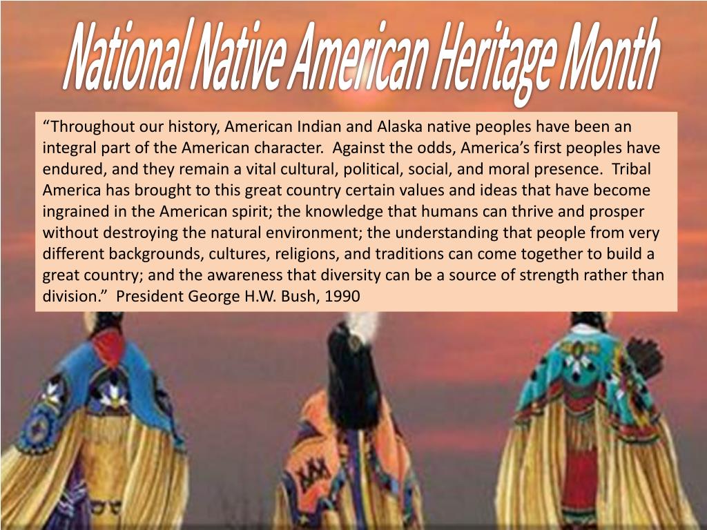 PPT National Native American Heritage Month PowerPoint Presentation