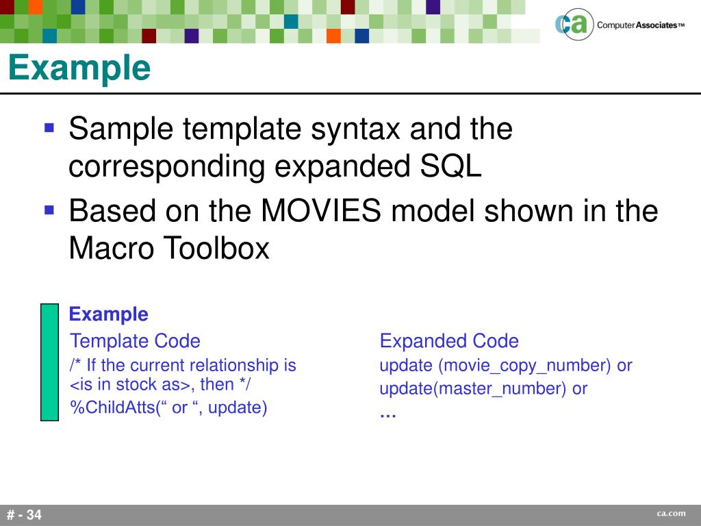 PPT AllFusion™ ERwin Data Modeler Macro Language PowerPoint