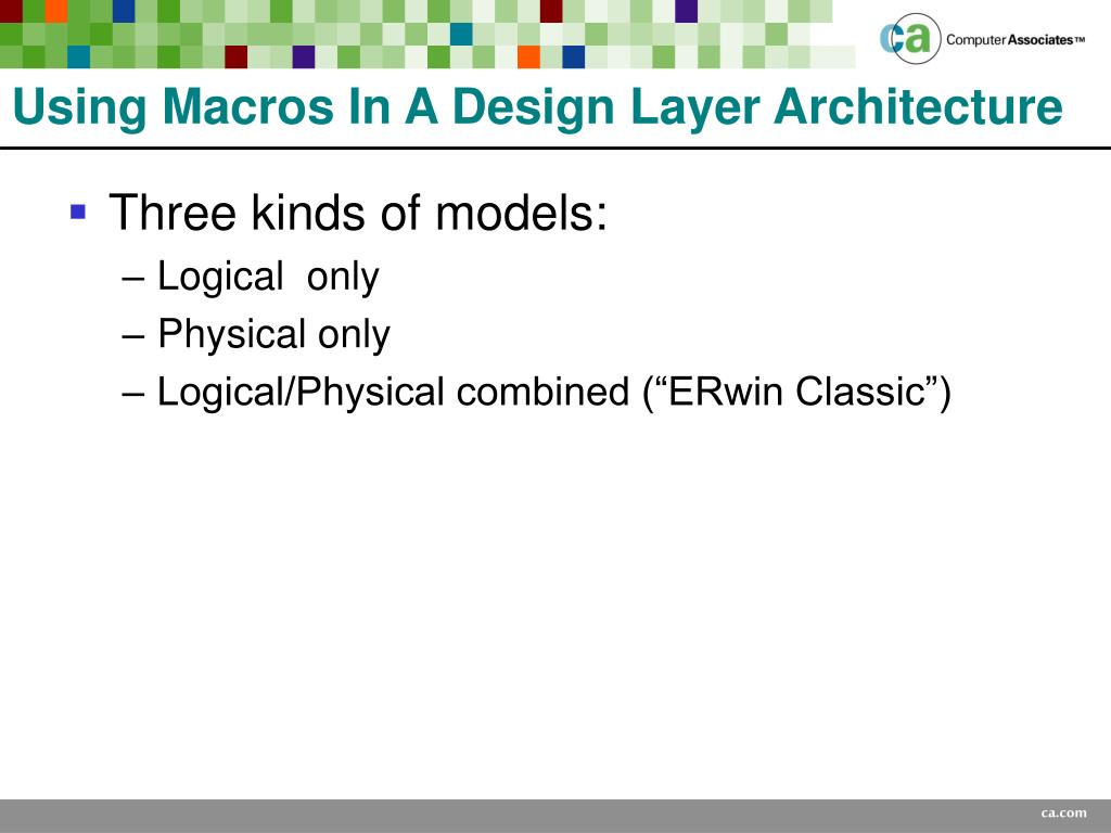 PPT AllFusion™ ERwin Data Modeler Macro Language PowerPoint