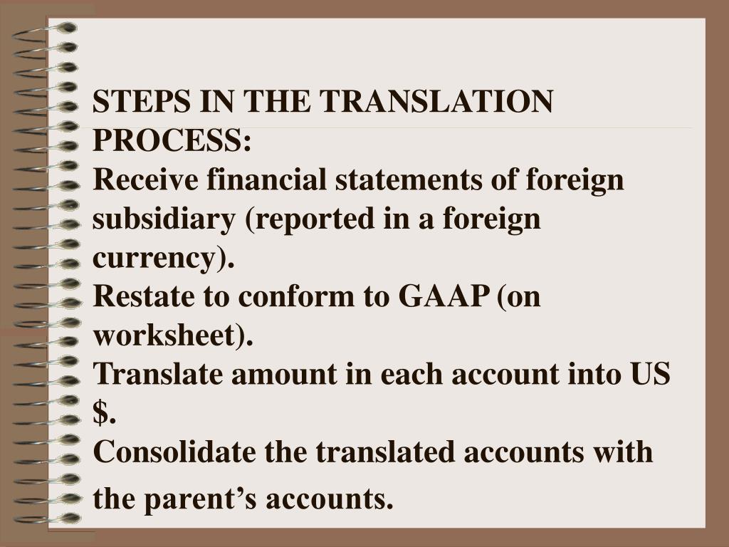PPT TRANSLATION OF FOREIGN CURRENCY FINANCIAL STATEMENTS PowerPoint