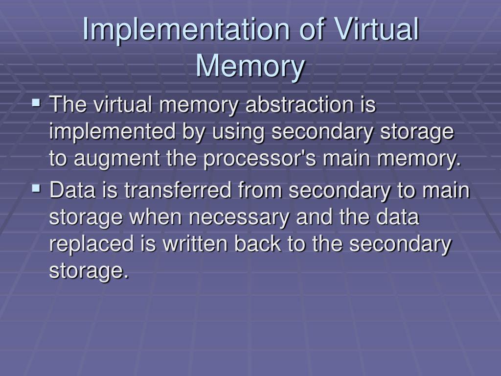 PPT VIRTUAL MEMORY PowerPoint Presentation, free download ID6885873