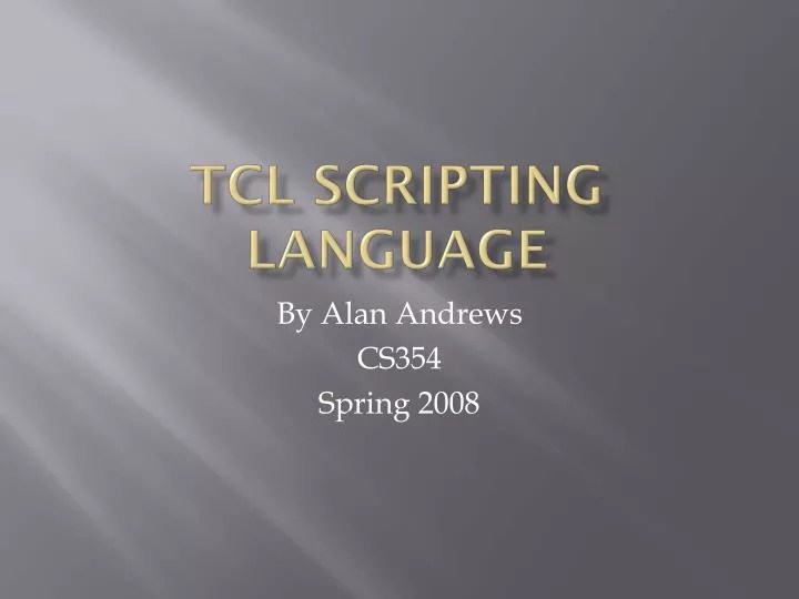 PPT Tcl Scripting Language PowerPoint Presentation, free download ID6886190
