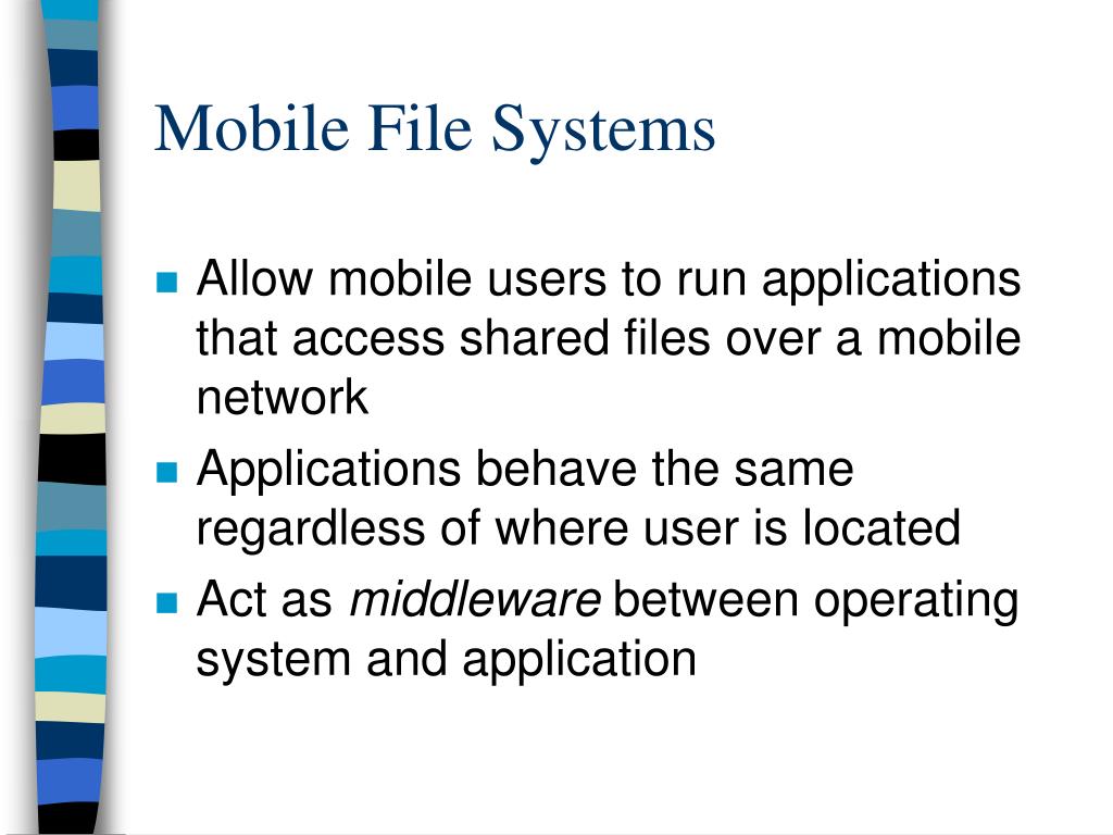 PPT Overview of Mobile File Systems PowerPoint Presentation, free