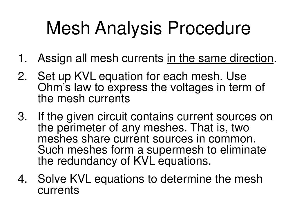 PPT Nodal and Mesh Analysis PowerPoint Presentation, free download