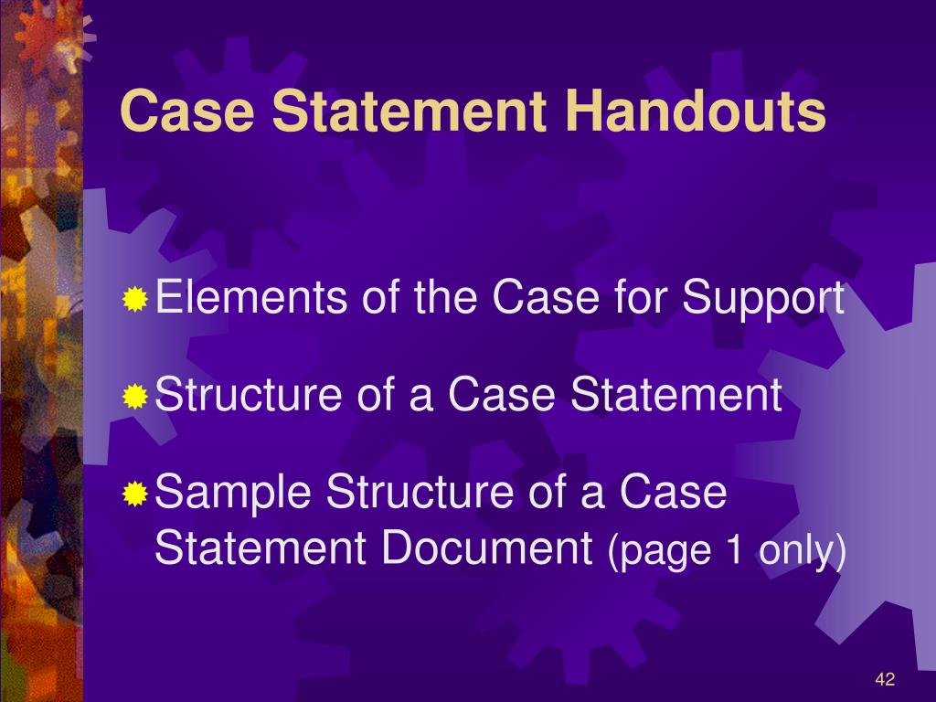 PPT Case Statement PowerPoint Presentation, free download