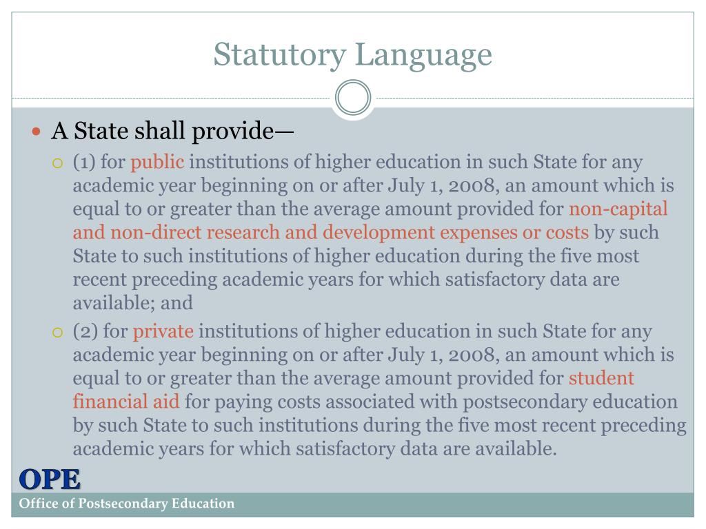 PPT COLLEGE ACCESS CHALLENGE GRANTS MAINTENANCE OF EFFORT PowerPoint