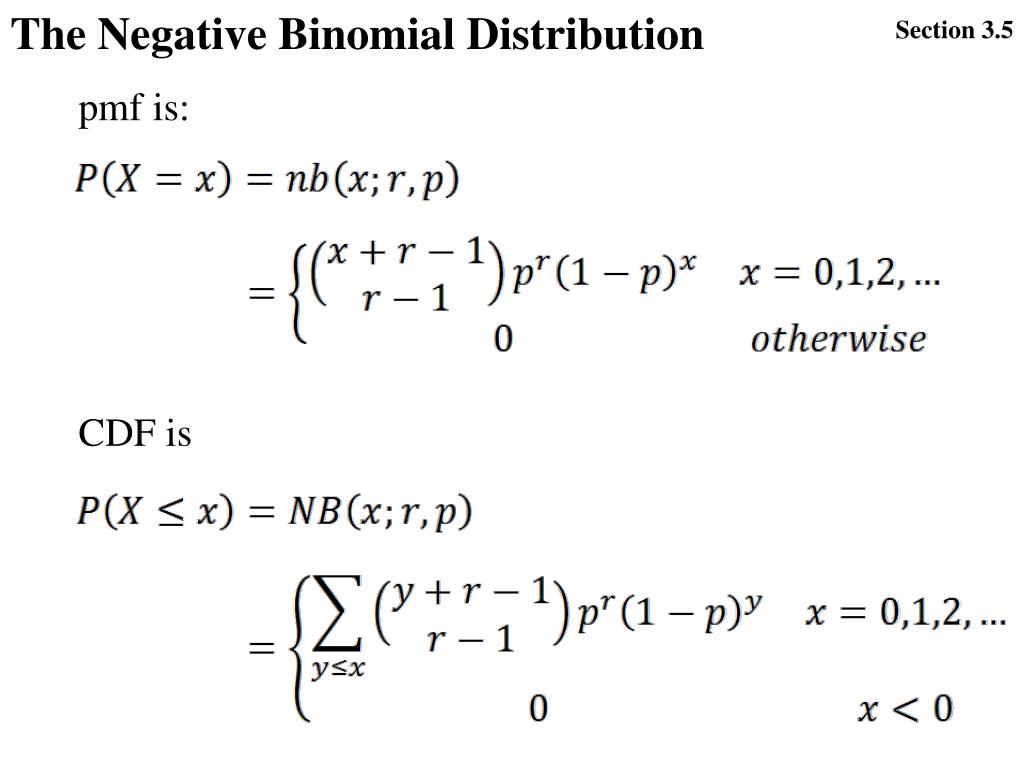 PPT The Negative Binomial Distribution PowerPoint Presentation, free