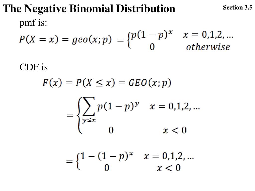 PPT The Negative Binomial Distribution PowerPoint Presentation, free