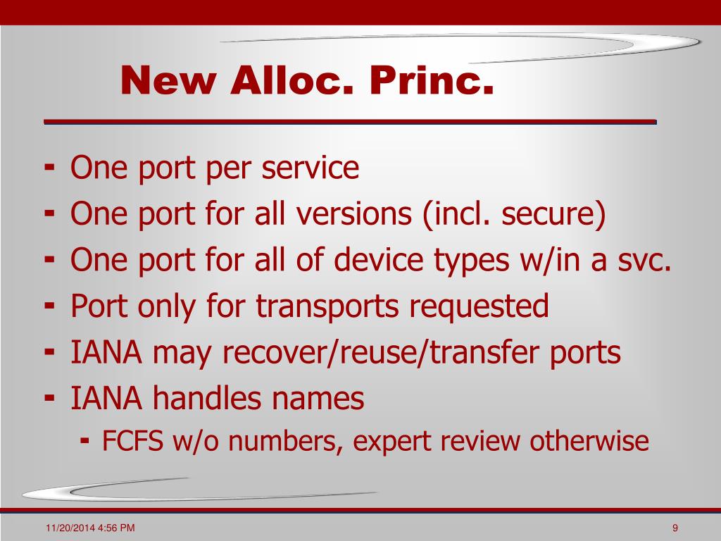 PPT IANA Port Number and Service Name Procedures PowerPoint Presentation ID6892802
