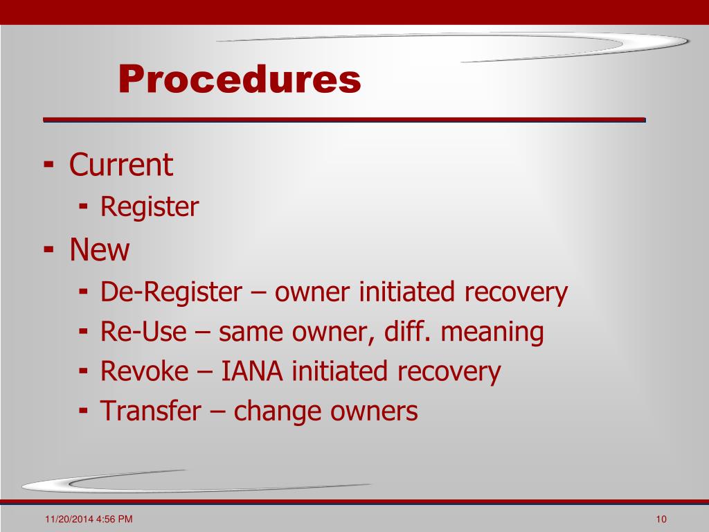 PPT IANA Port Number and Service Name Procedures PowerPoint Presentation ID6892802
