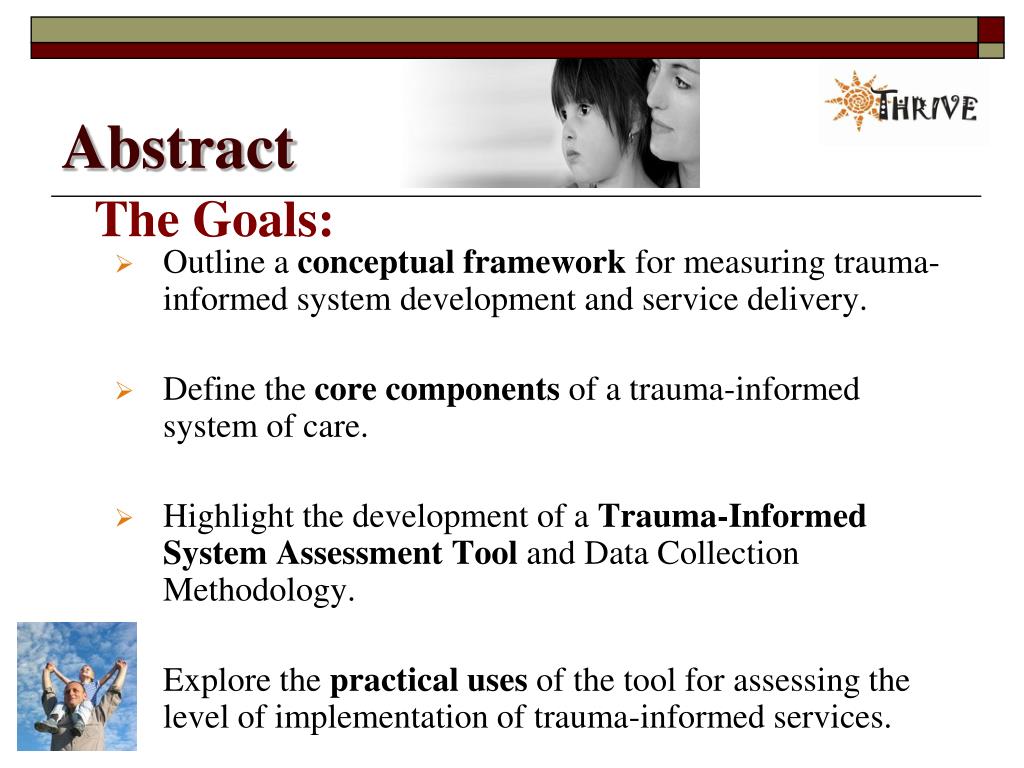 PPT Development of a Trauma Informed System of Care Assessment Tool