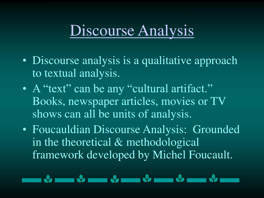 PPT Qualitative Methods, Discourse Analysis and Media Research