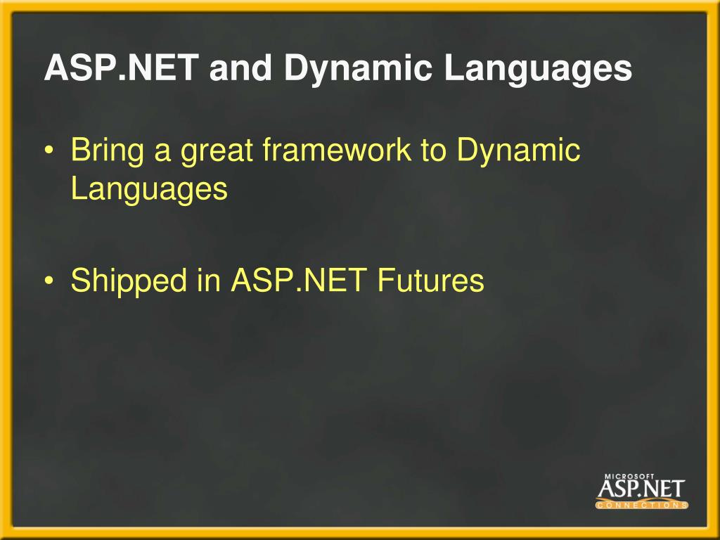 PPT Dynamic Languages and the  PowerPoint Presentation, free