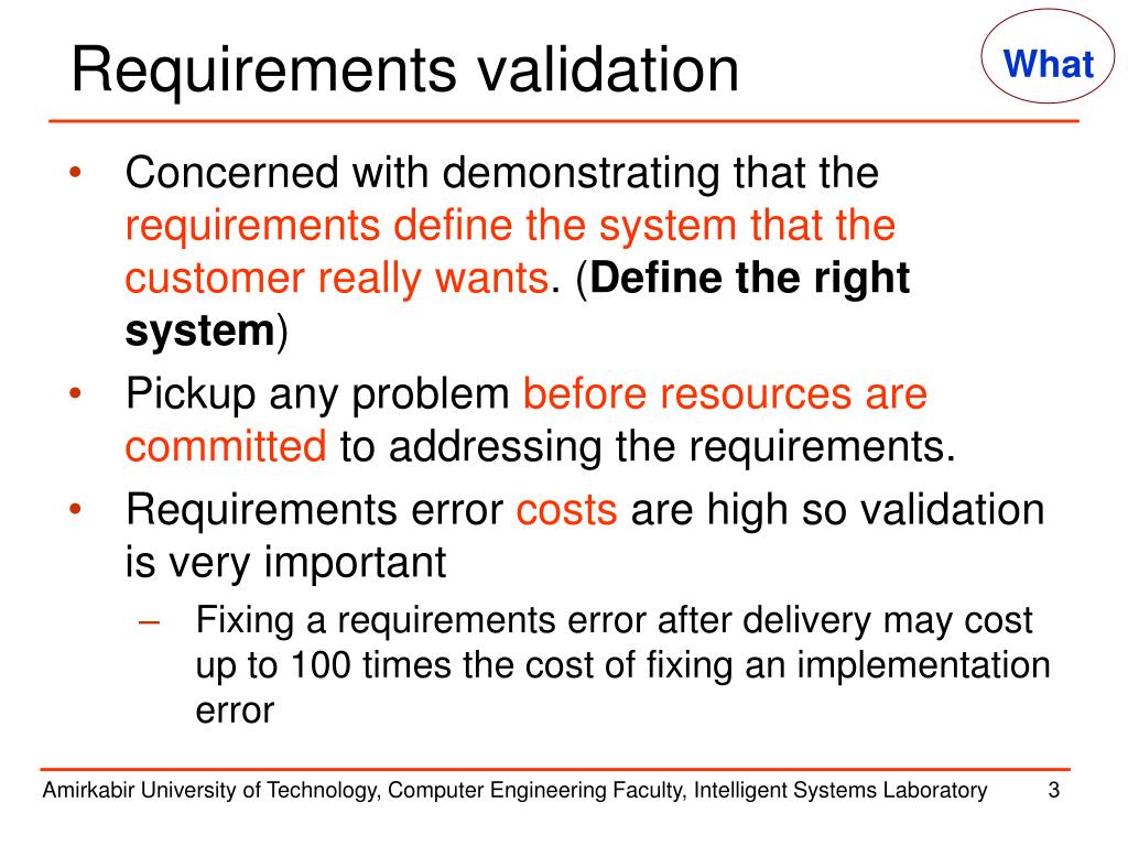 PPT Requirements Validation PowerPoint Presentation, free download
