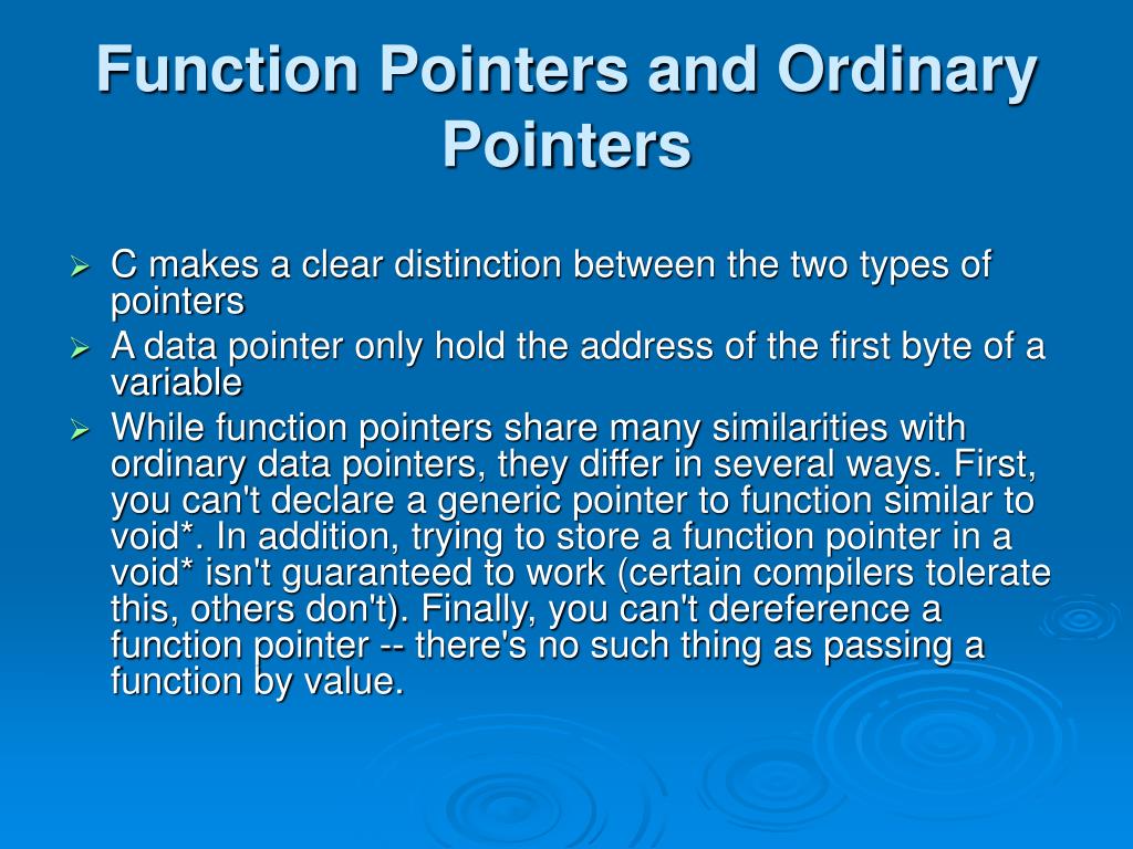 PPT Pointers to Functions PowerPoint Presentation, free download ID