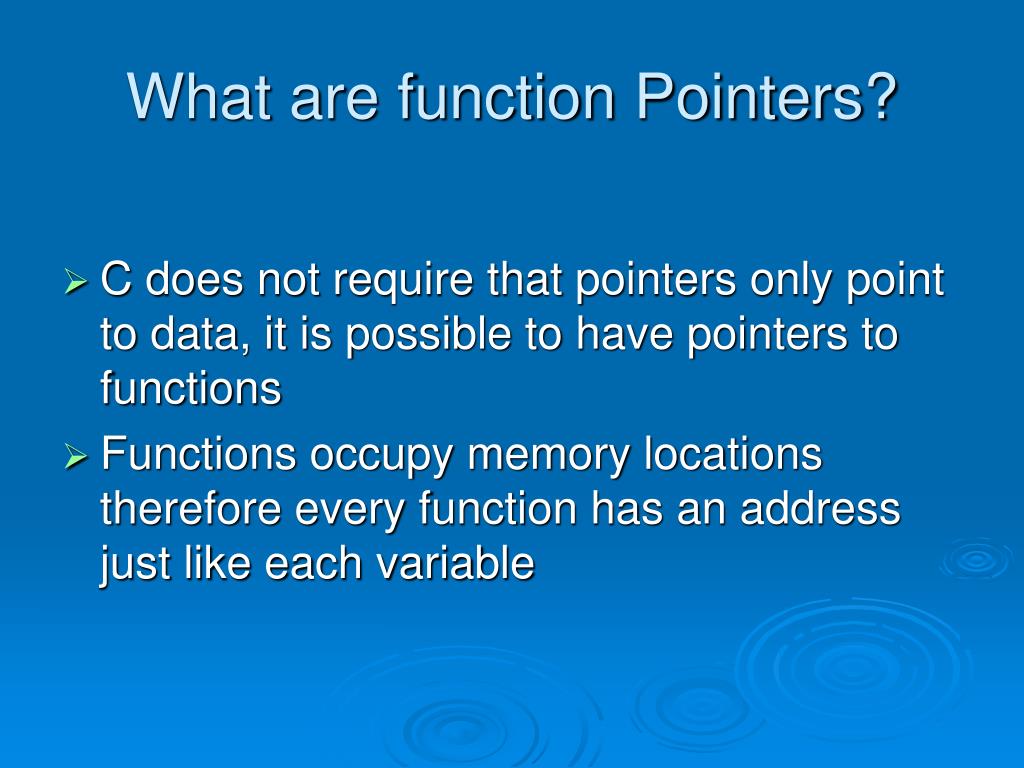 PPT Pointers to Functions PowerPoint Presentation, free download ID